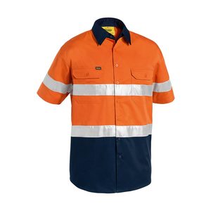 Bisley Hi Vis Short Sleeve Taped Lightweight Shirt