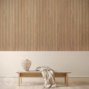 Acupanel® Natural Oak (Grey Felt) Acoustic Slat Wood Wall Panels