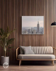 Wall Panelling: Acupanel® Luxe American Walnut Acoustic Wide Slat Wood Wall Panels