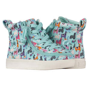 Big Kids: CLEARANCE Toddler Mint Llamas Billy Classic Lace High Tops