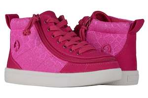 Big Kids: CLEARANCE - Kid's Pink Print Classic WDR High Tops (Extra Wide)