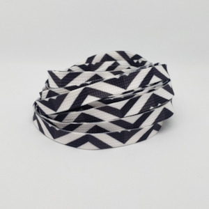 Black and White zigzag shoelaces 120cm