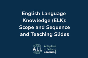 English Language Knowledge: Scope and Sequence and Teaching Slides