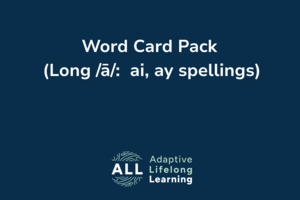 Word Card Pack (Long ā: ai, ay spellings)