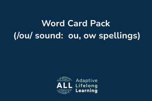 Word Card Pack (/ou/ sound: ou, ow spellings)