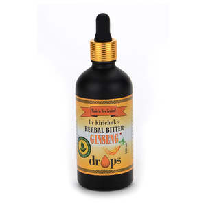 Adaptogens New Zealand: Ginseng Drops 100ml (Herbal Bitter)