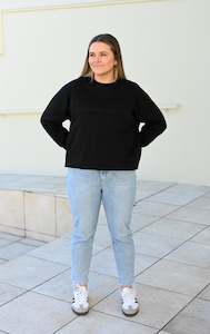 Top: Quinn Sweatshirt - Black