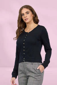 Womens Wear: MERINO CROPED CARDI
