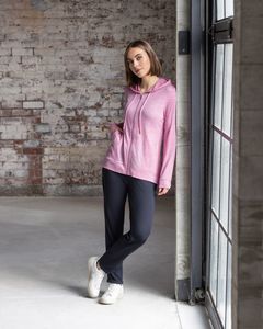 Womens Wear: ZIP UP HOODED JACKET W/ SCOOP BACK HEM