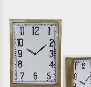 Baskets: Old Gold Rectangular Wall Clock