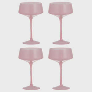Chelsea Coupe Glass 4 PK - Blush