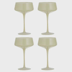 Mugs Cups Glassware Bar: Chelsea Coupe Glass 4PK - Lemon