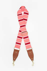 Bag Strap: Bag Strap - Pink & Red Stripe