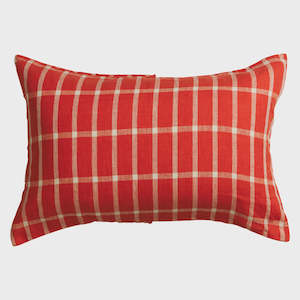 Remi Linen Pillowcase Set - Scarlet