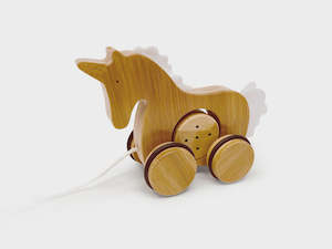 Wooden Toys Puzzles Games: Bamboo Push & Pull - Unicorn