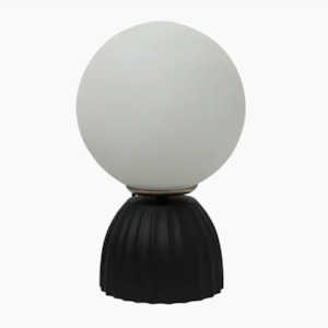 Lighting: Orion Ribbed Orb Black
