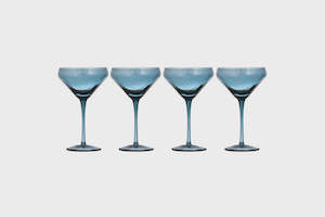 Mugs Cups Glassware Bar: Flynn Coupe Glass 4pk - Blue
