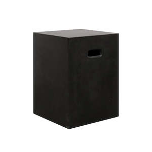 Concrete Rectangle Side Table/Stool - Black