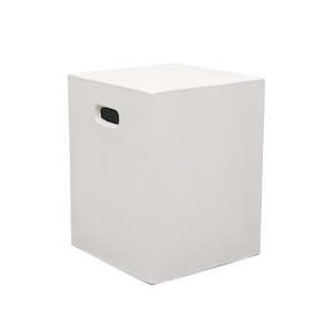 Concrete Rectangle Side Table/Stool - White