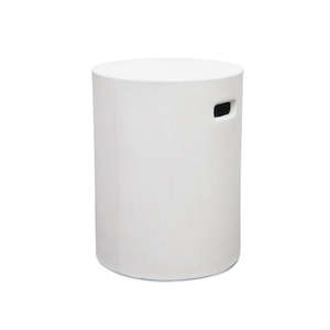 Concrete Pipe Side Table/Stool - White