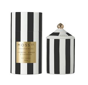 Home Fragrance Candles Diffusers: Moss St. Ceramic Candle 360g - Jasmine Amber & Saffron
