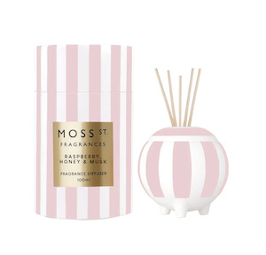 Moss St. Ceramic Diffuser 100ml - Raspberry Honey & Musk
