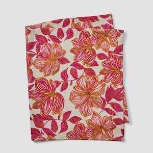 Azalea Pink Linen Tablecloth