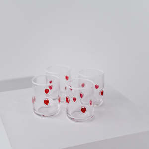 Heart Icon Glass - Set of 4