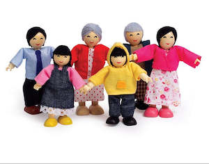 Wooden Toys Puzzles Games: Happy Family - Asian