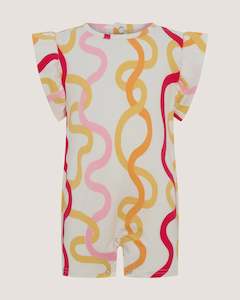 Baby Onesie Growsuits Zipsuits: Wiggle Frill Playsuit