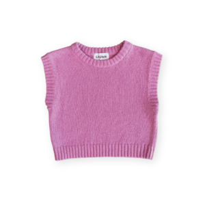 Jersey Knit Vest - Raspberry