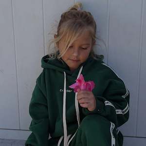 Girls Jumpers Hoodies Cardigans: Kids Cloud Racer Hoodie - Forest