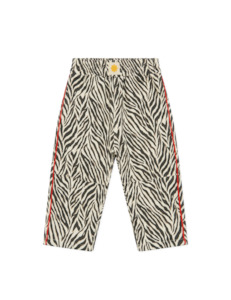 Girls Leggings Pants: Twill Pants - Zebra