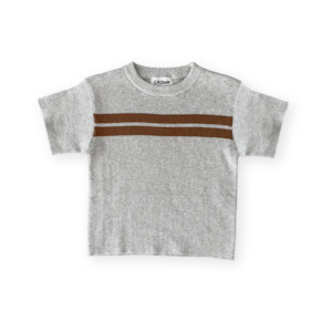 Twin Striped Ribbed Tee