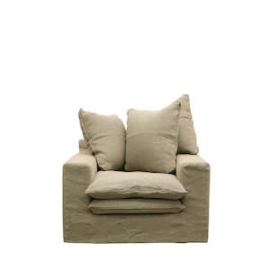 Armchairs Occasional Chairs: Keely Slipcover Armchair - Khaki