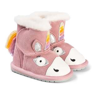 Wool Slippers: Magical Unicorn Walker Pale Pink
