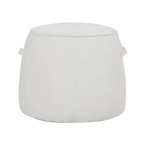 Ottomans: Capri Pouf / Stool - Ivory