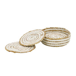 Placemats: Coasters Round - White