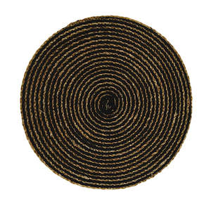 Placemat Round Simply Black