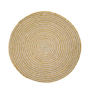 Placemats: Placemat Round Antique White