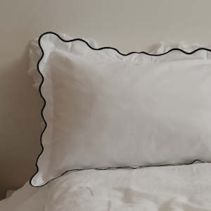 Pillowcases Euros: Celine Pillowcase Pair - Black