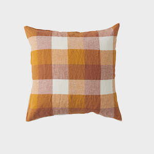 Pillowcases Euros: Biscuit Check - Euro Pillow