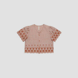 Cleo Top - Poppy Gingham