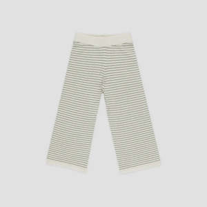 Knit Wide Leg Stripe - Sage Stripe
