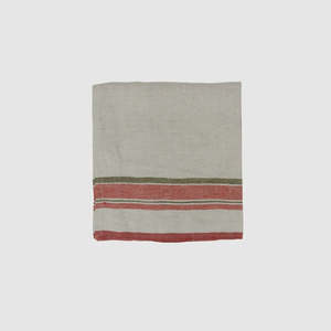Red Selvedge Stripe Linen Napkin