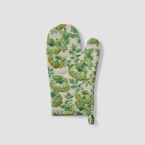 Heirloom Green Linen Oven Mitt