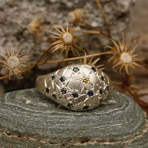 Gemstone Flower Inspired Earrings: Wildflower Umbel ring