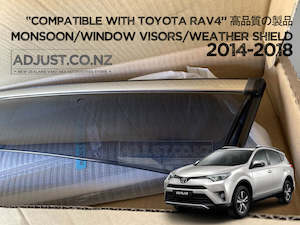 Weather Shield: Door Visor/ Weather shield smoke type suitable for Toyota RAV4 2014-2018