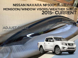 Door Visor/ Weather shield smoke type suitable for Nissan Navara NP300 2015+