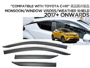 Door Visor/ Weather shield smoke type suitable for Toyota C-HR 2017-2023